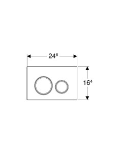 GEBERIT - Placca SIGMA20 bianco cromo a 2 tasti 2