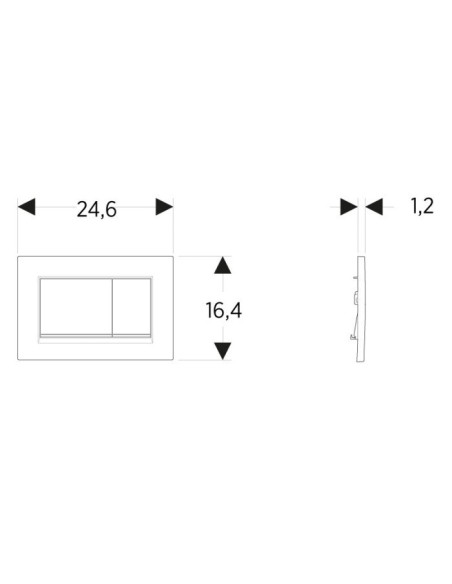 PLACCA TWINLINE 30 BIANCO/CROMO/BIANCO