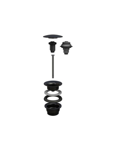 PILETTA SCATTO ACCIAIO INOX nero