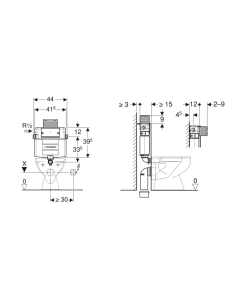CASSETTA INCASSO GEBERIT OMEGA 12 sottof 2