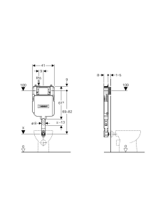 CASSETTA INCASSO GEBERIT SIGMA 8 2