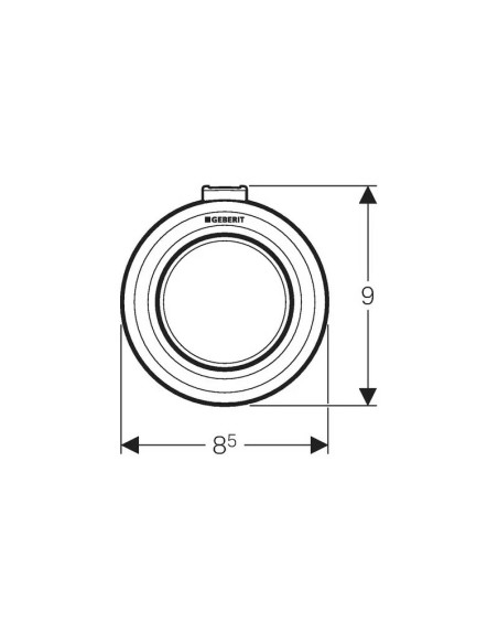 GEBERIT - Comando pneumatico esterno Tipo 01 Sigma 8 Bianco