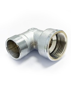 ARTECLIMA - Raccordo a gomito in ottone nichelato 90°  F 1/2" per acqua
