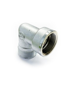 ARTECLIMA - Raccordo a gomito in ottone nichelato 90°  F 1/2" per acqua 2