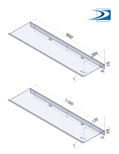 VECAMCO - Deflettore in plexiglass per condizionatori (900x280x50mm) 2